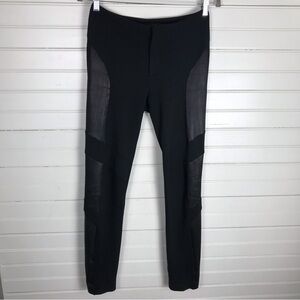 rag & bone Skinny Pants with Leather Panel